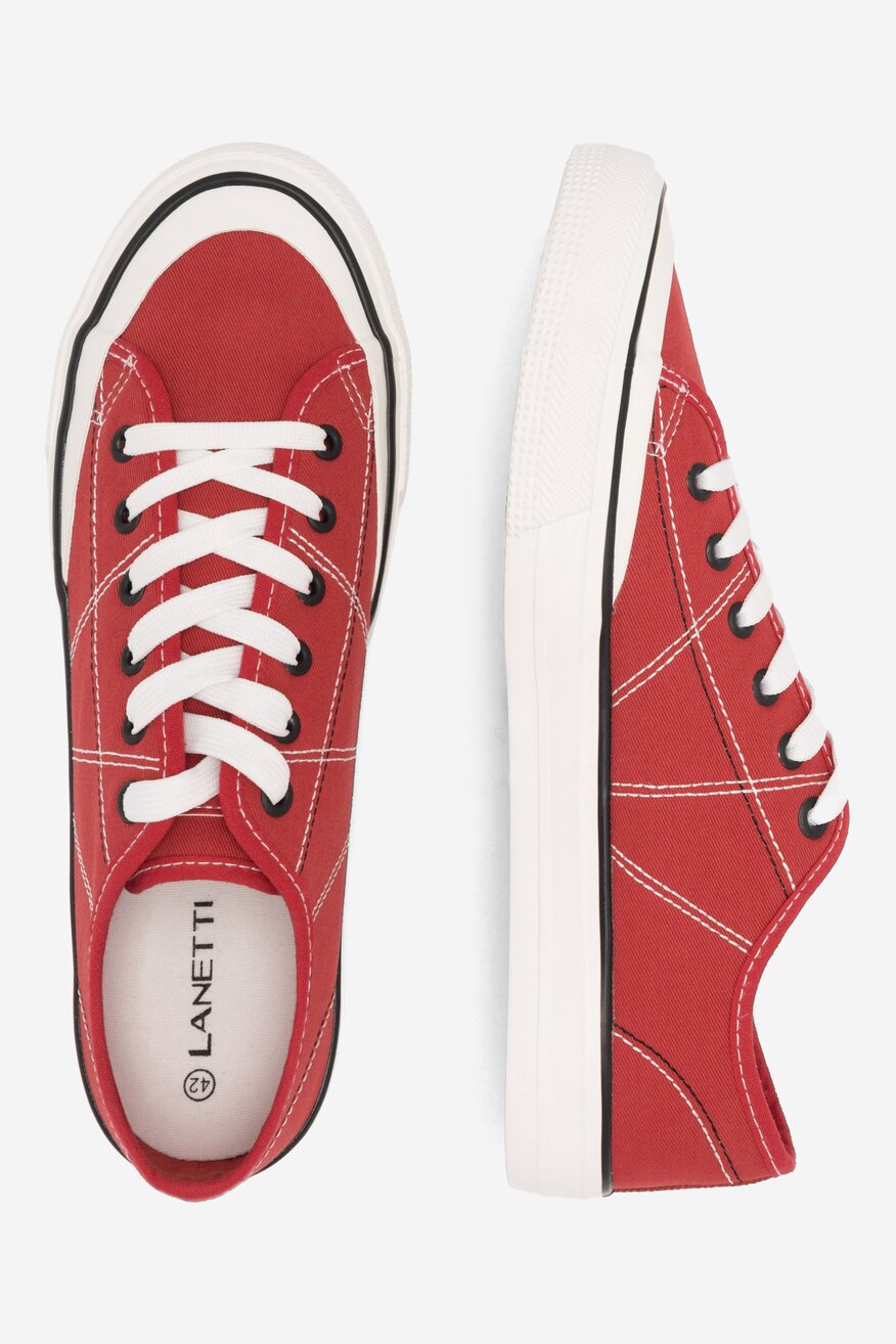 Trampki Lanetti S23V013A-1 Czerwony