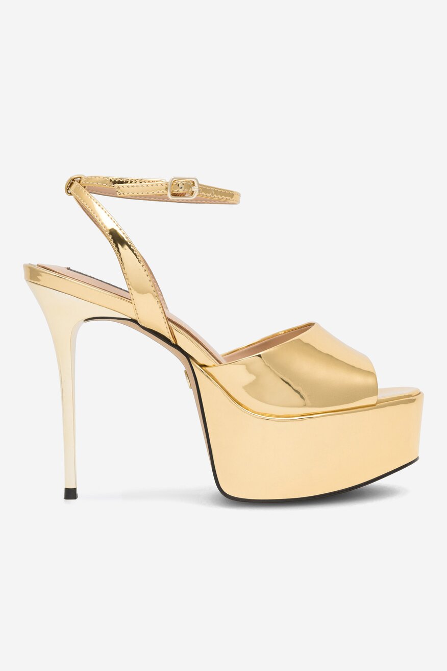 Sandały NINE WEST CHANDA ZL23031CC Złoty