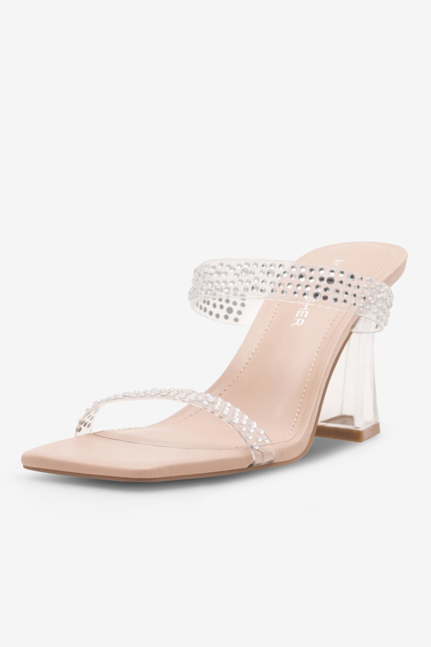 Klapki MARC FISHER F-ARLANA CLR01 Przezroczysty