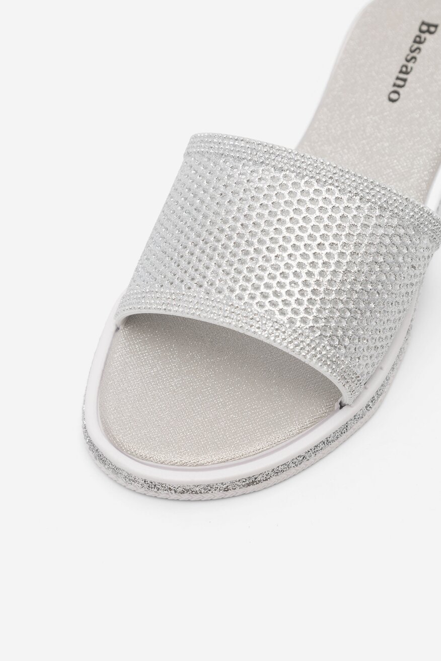 Klapki Bassano LC030223-1 Srebrny
