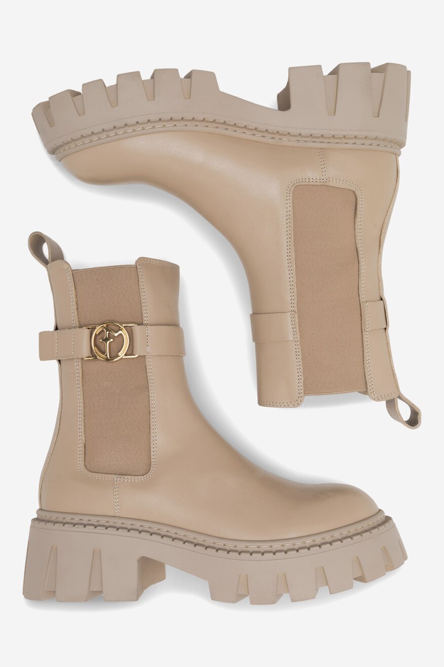 Botki EVA MINGE GANDRA-8325 Beżowy