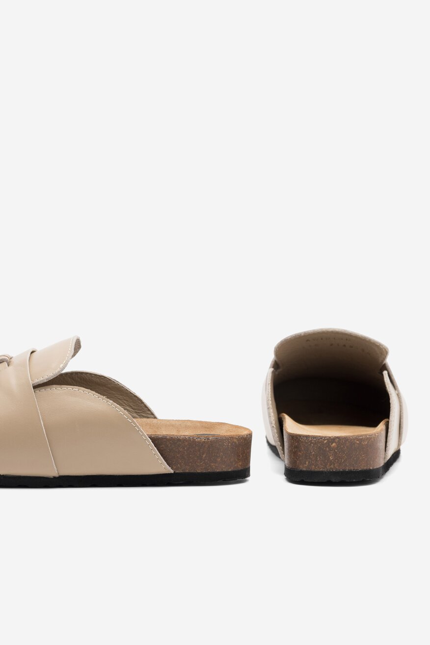 Klapki SIMPLE AWINION-23SS2149 Miodowy