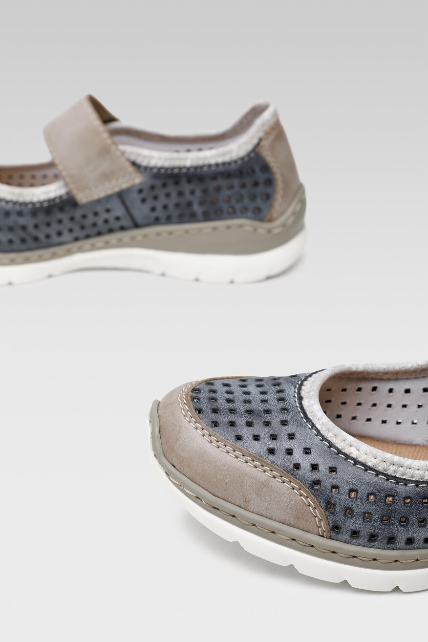 Półbuty Rieker L32B5-42 Niebieski