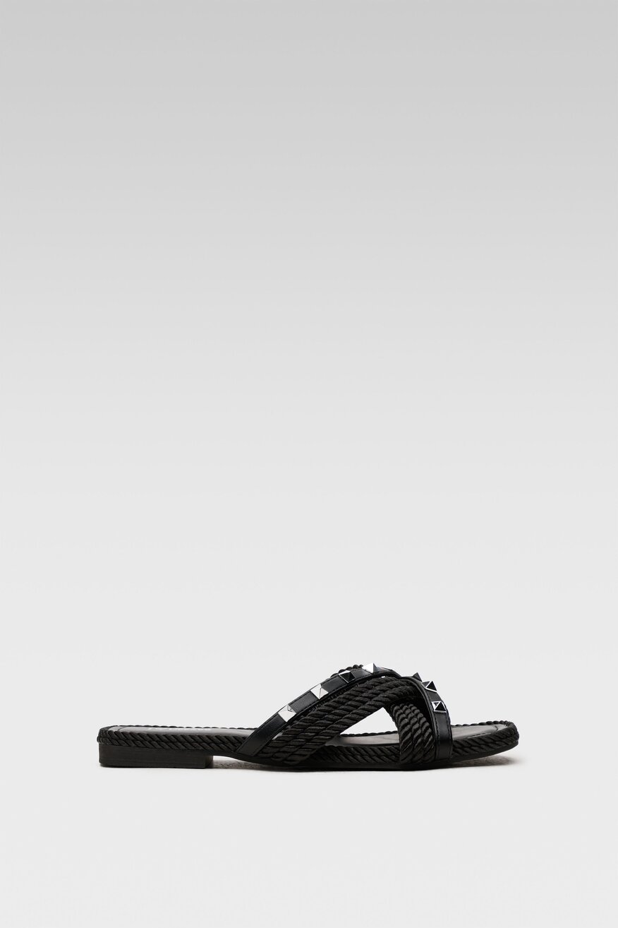 Klapki DeeZee WS21166-01 Czarny