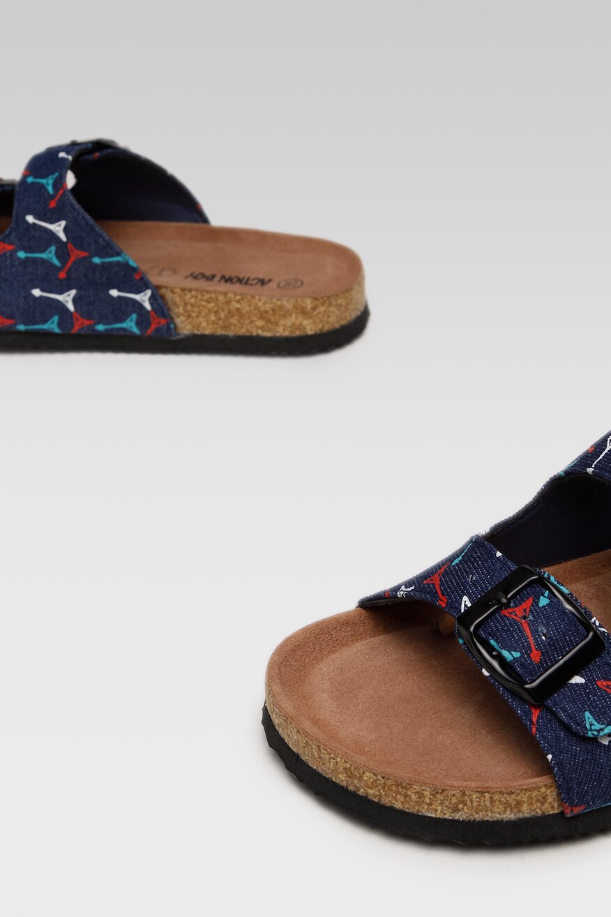 Klapki Action Boy AGK21136 Jeansowy