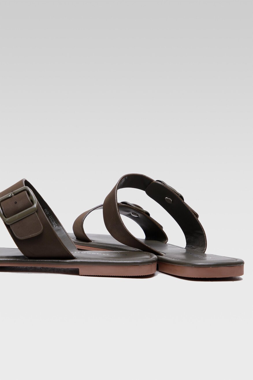 Klapki Bassano 23302MDY Khaki
