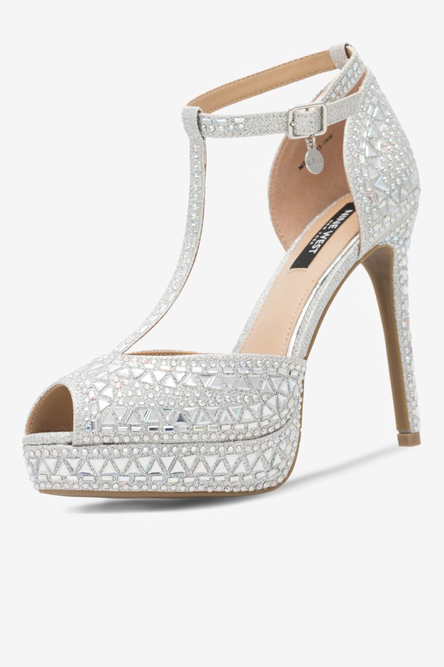 Sandały NINE WEST NISA SY015-1NW Srebrny