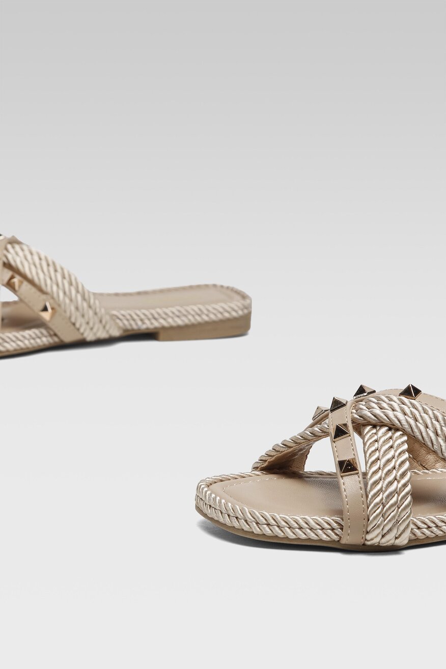 Klapki DeeZee WS21166-01 Beżowy