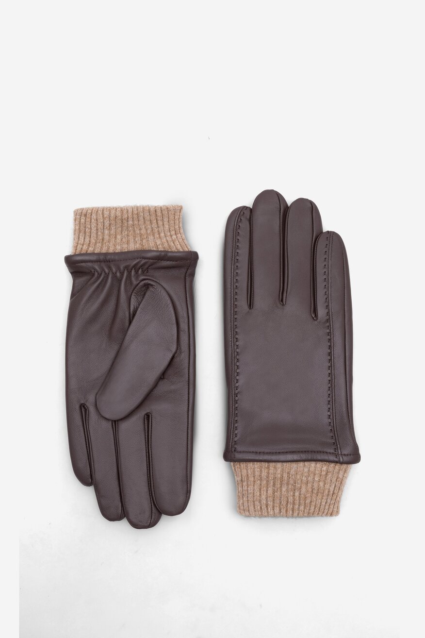 Rękawiczki męskie Lasocki 2M6-001-AW23 Brązowy