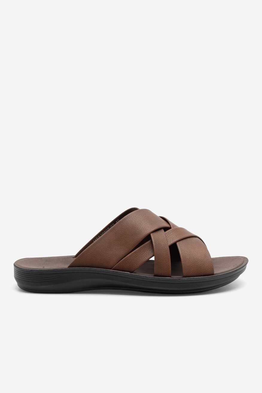 Klapki Lanetti MSS20505-02 Brązowy