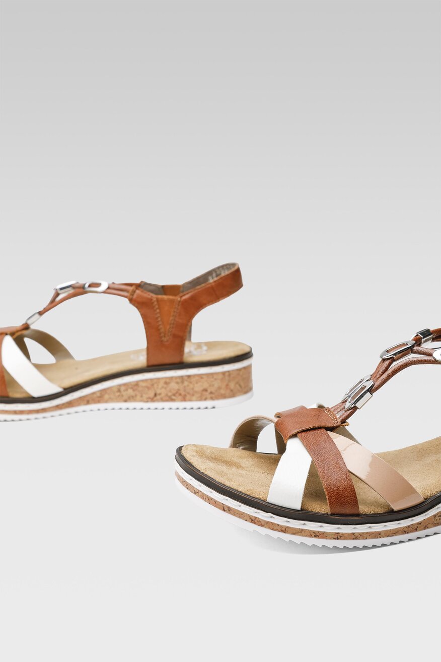 Sandały Rieker V3657-81 Brązowy