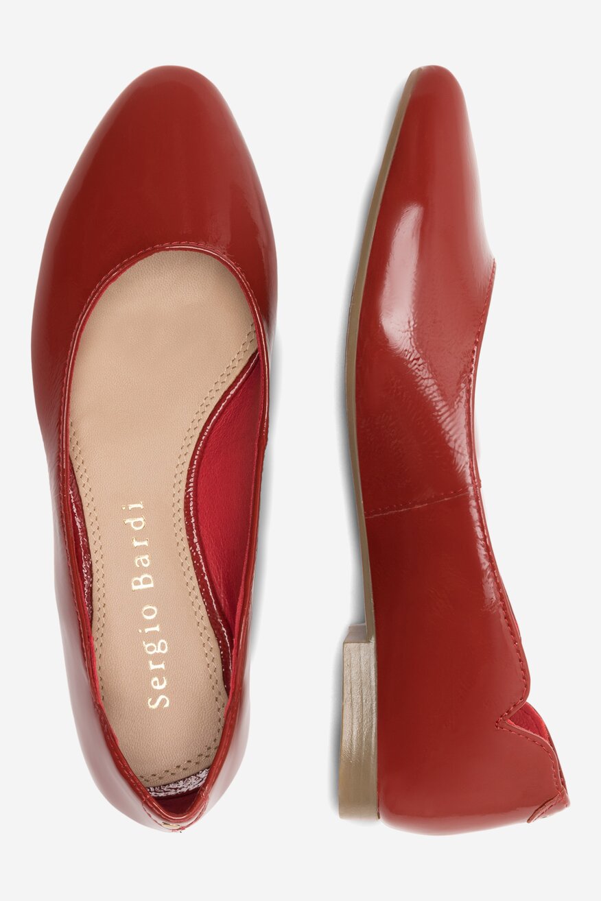Baleriny Sergio Bardi RST-C1051-01SB Czerwony