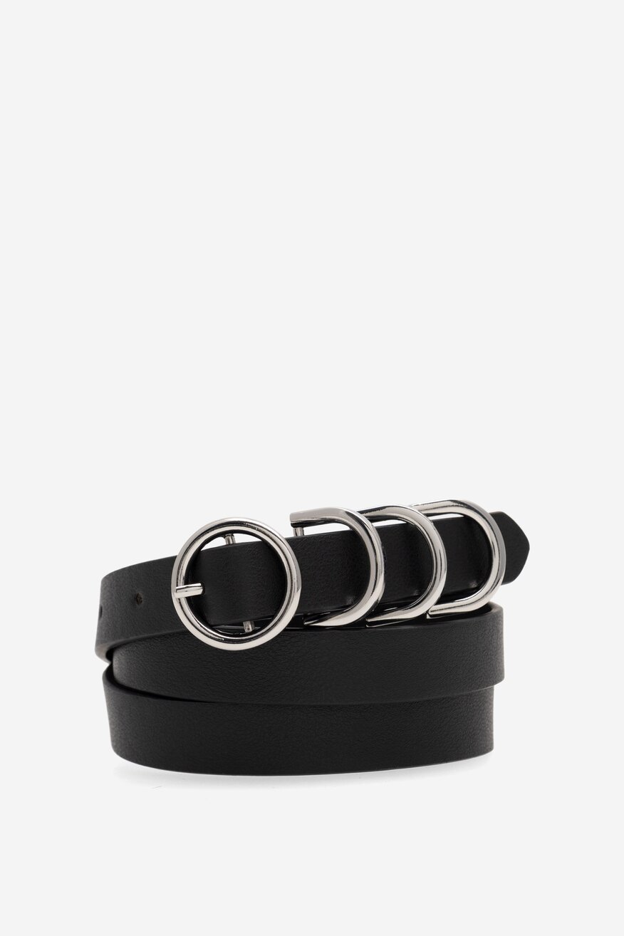 Pasek damski Jenny Fairy 4W2-008-AW23 Czarny