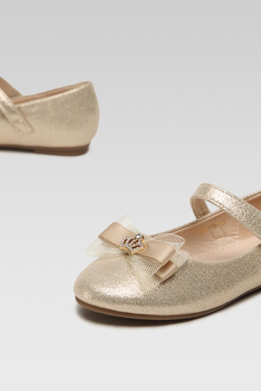 Baleriny Nelli Blu CM22063-3 Złoty