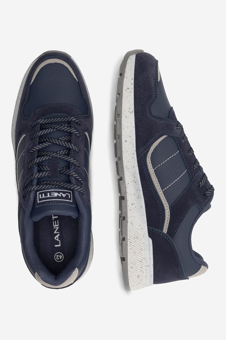 Półbuty Lanetti MP07-01543-05B Granatowy