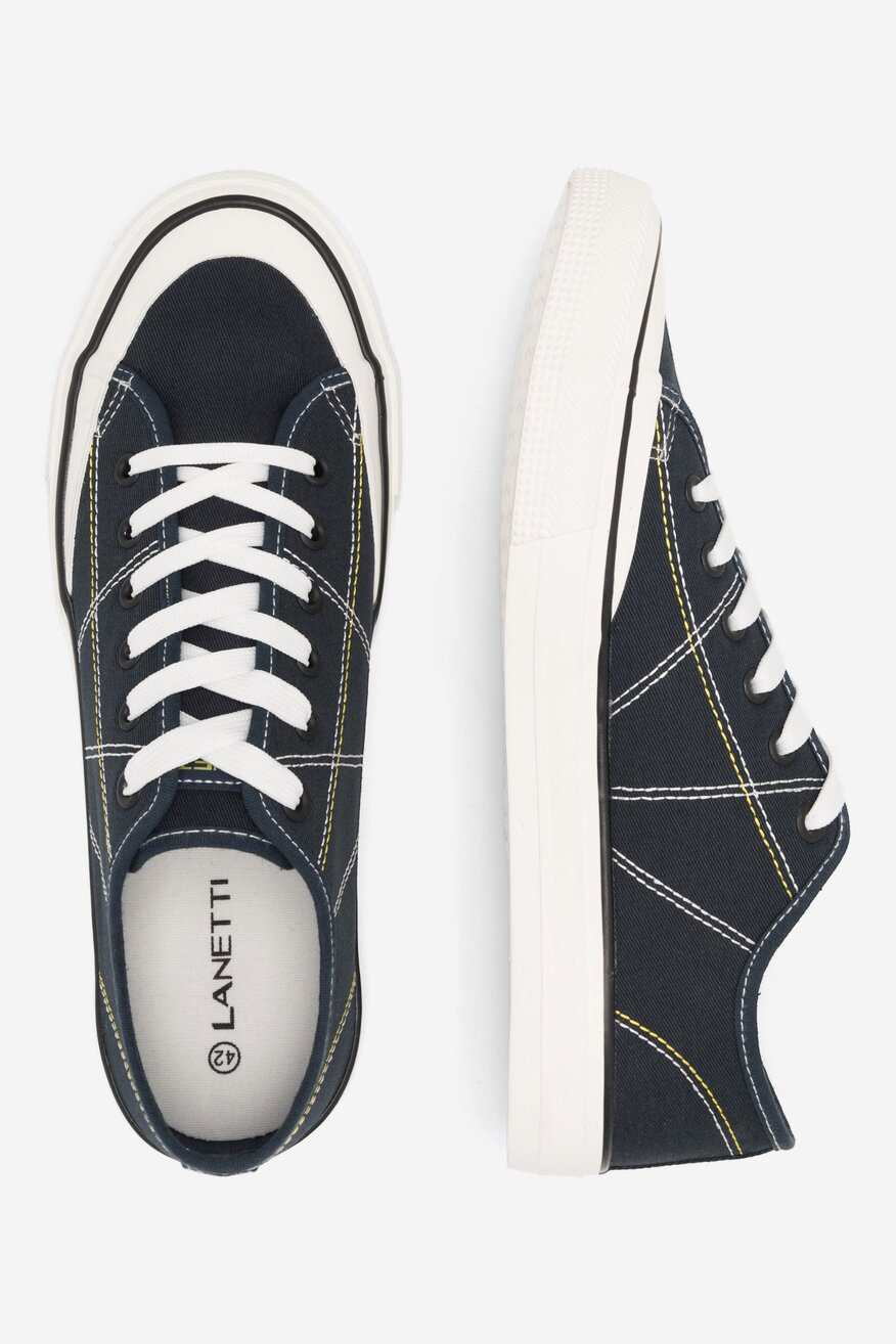 Trampki Lanetti S23V013A-1 Granatowy