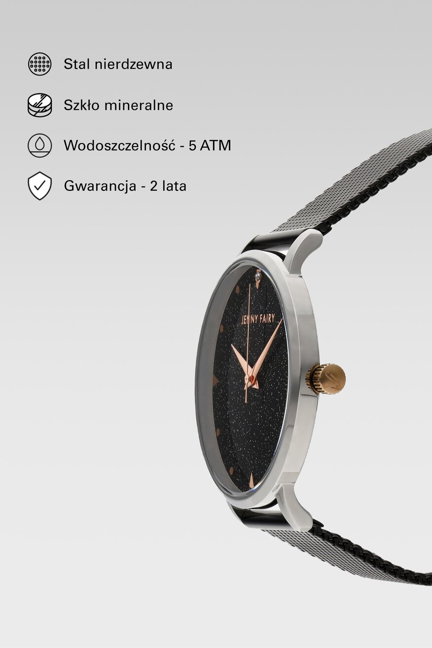 Zegarek Jenny Fairy JF WOMAN WATCH 02020404020 Czarny