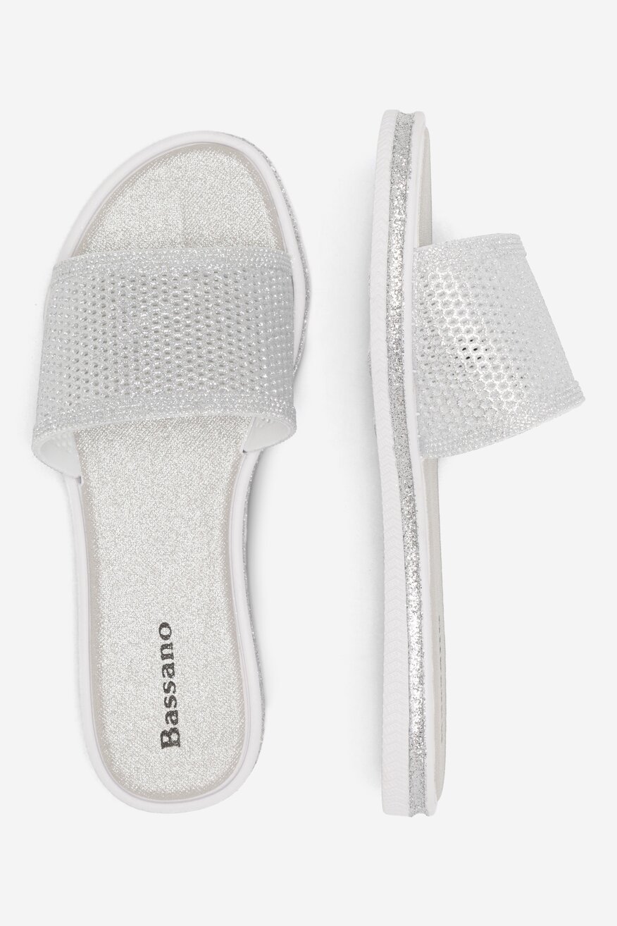Klapki Bassano LC030223-1 Srebrny