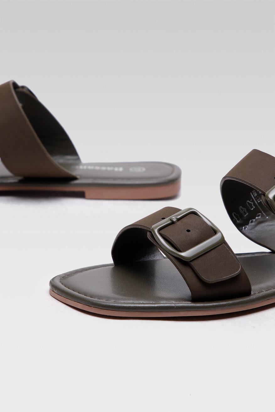 Klapki Bassano 23302MDY Khaki