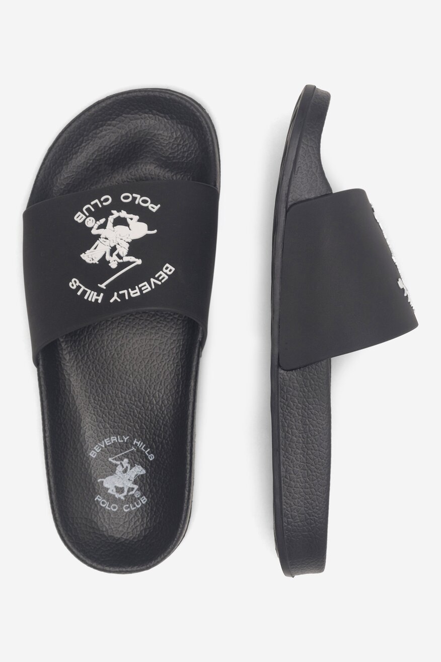 Klapki basenowe Beverly Hills Polo Club WP-CA23052-1C Czarny