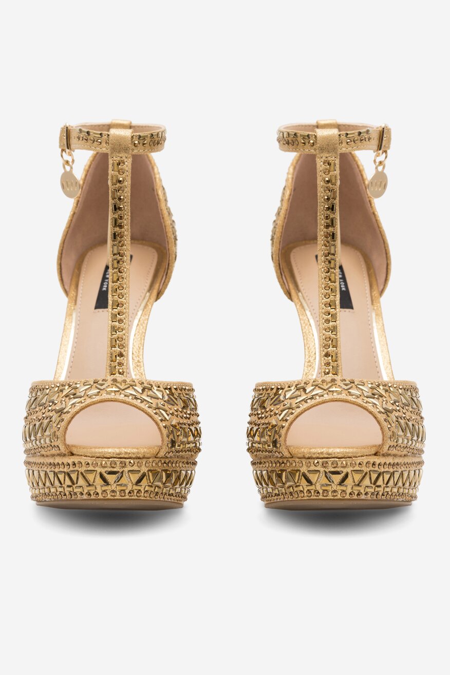 Sandały NINE WEST NISA SY015-1NW Złoty