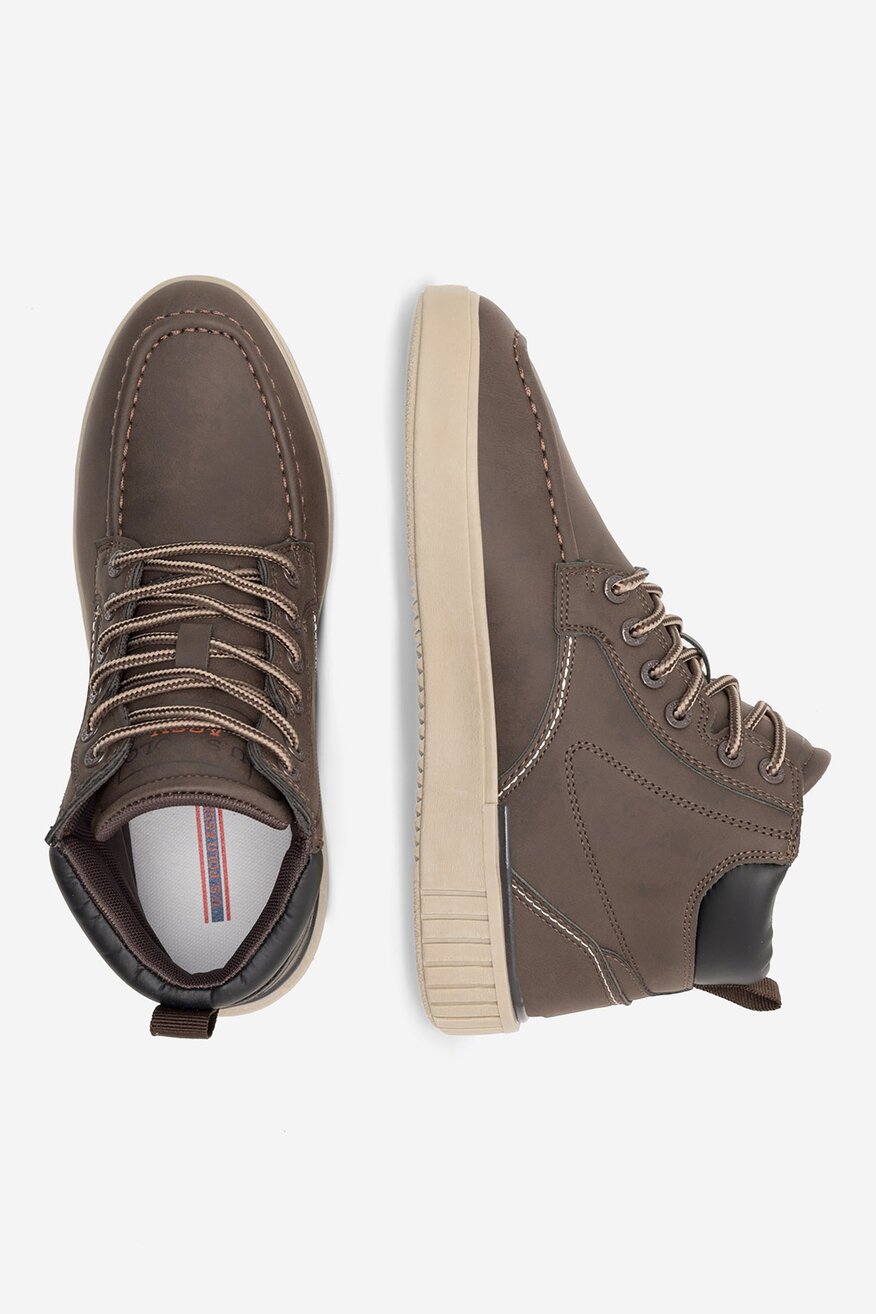 Sneakers U.S. POLO ASSN. PYRO002M/CUY1 Brązowy ciemny