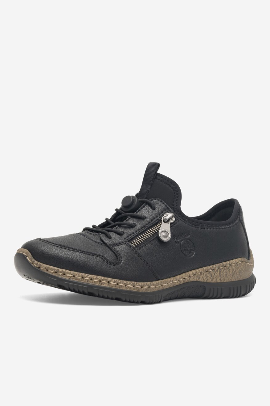 Półbuty Rieker N32G0-00 Czarny