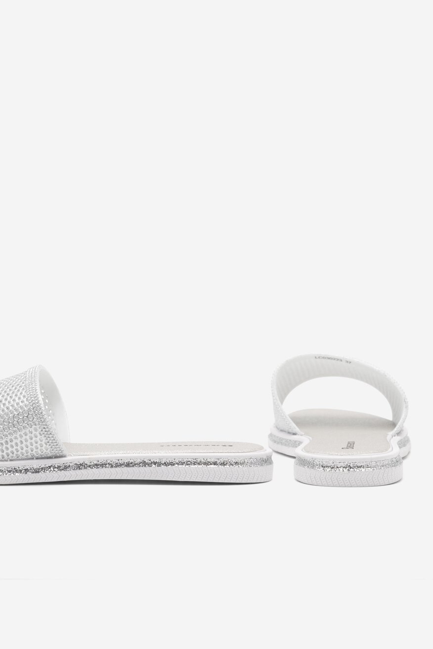 Klapki Bassano LC030223-1 Srebrny