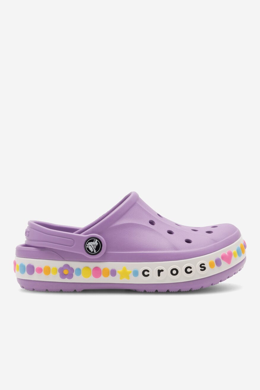 Klapki basenowe Crocs BAYABAND CHAM BAND CLOG K 208101-5PR Fioletowy