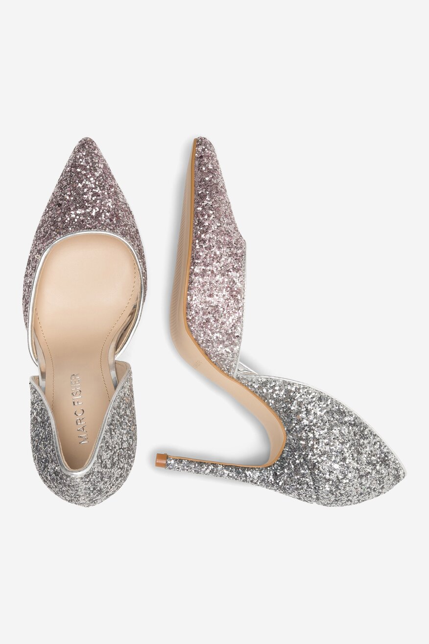 Czółenka MARC FISHER F-CHRISTAY SIL01 Srebrny