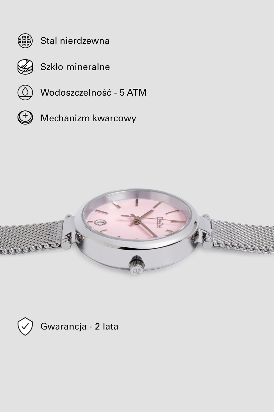 Zegarek DeeZee DZ GIFT SET 02W SILVER Srebrny