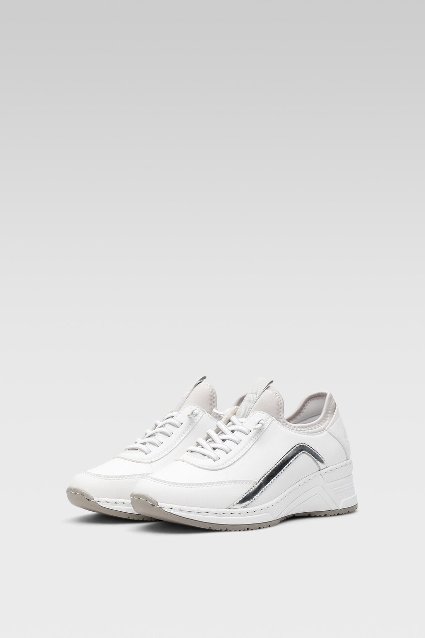 Półbuty Rieker N4351-80 Biały