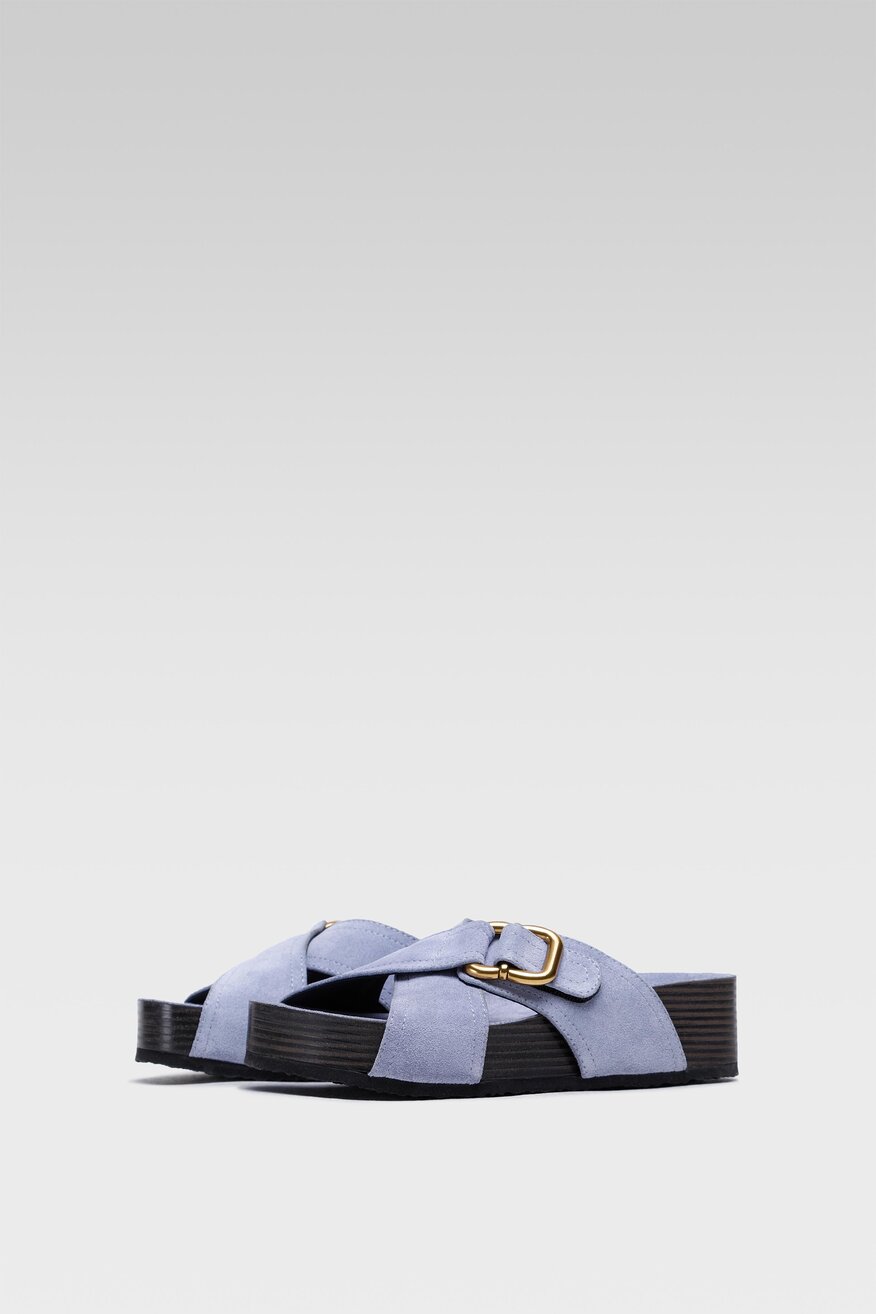 Klapki Gino Rossi 22SS40 Fioletowy