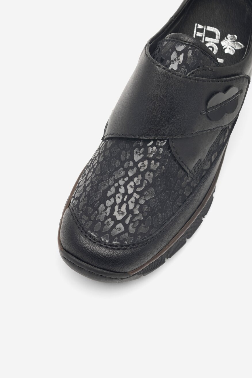 Półbuty Rieker 537C0-00 Czarny