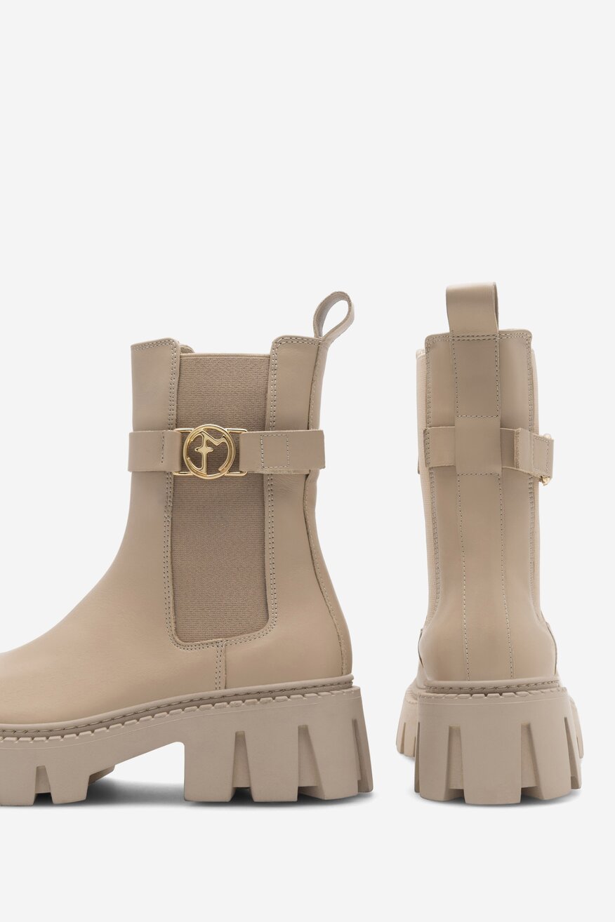 Botki EVA MINGE GANDRA-8325 Beżowy