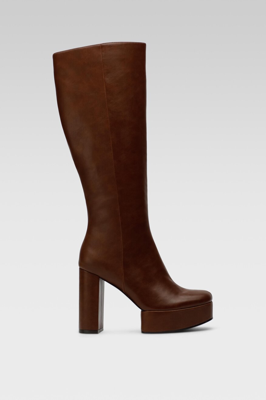 Kozaki Jenny Fairy PLATFORM-02KW Brązowy