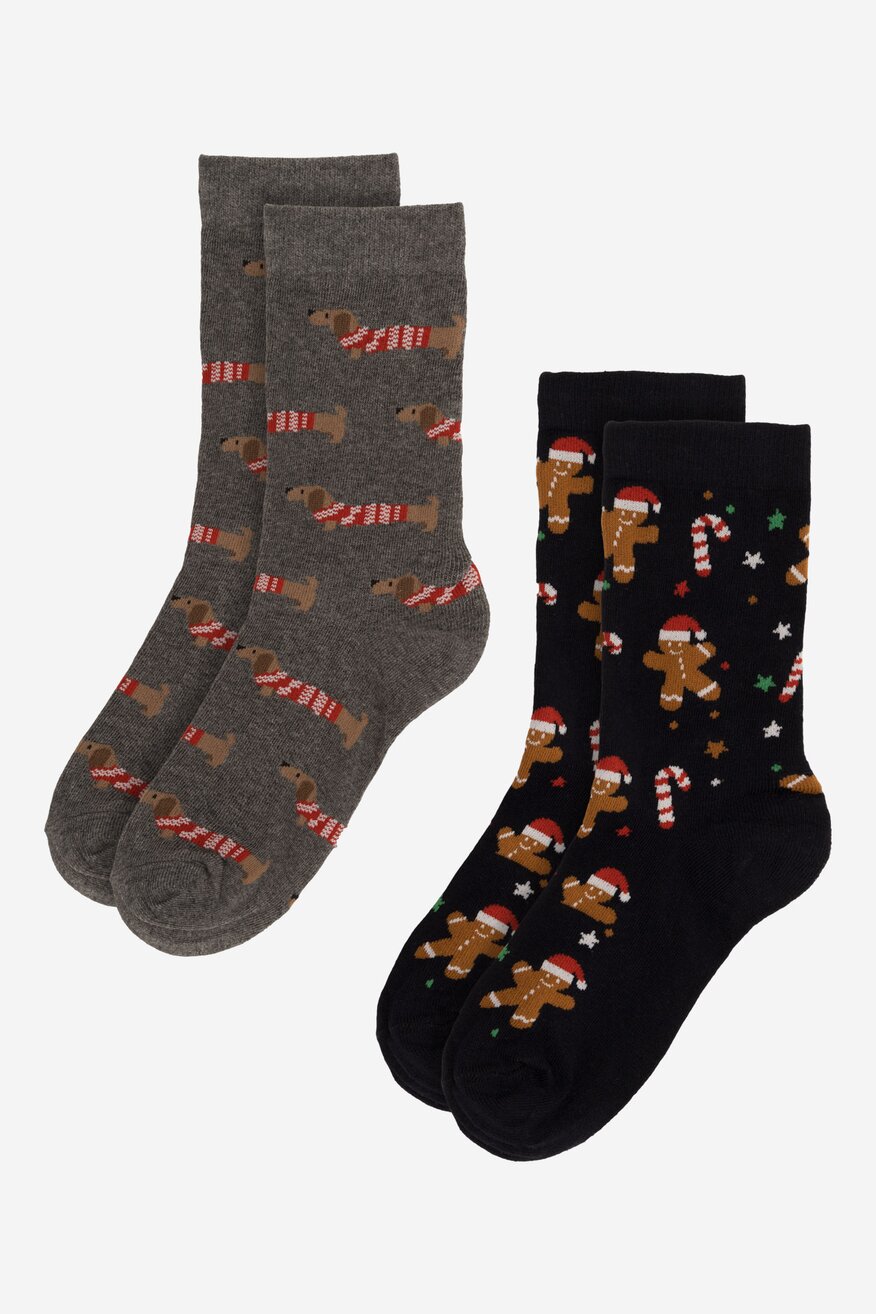 Skarpetki męskie Lasocki 2MB-002-AW23 (2-PACK) Szary