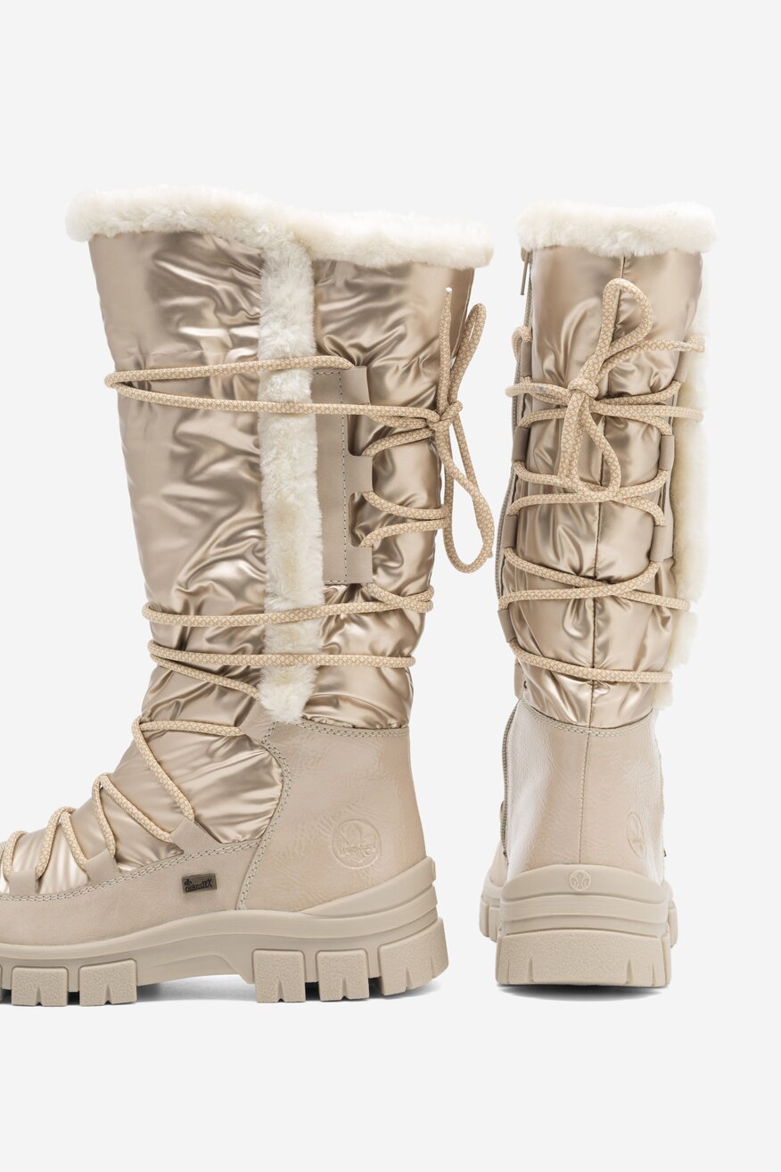 Kozaki Rieker Z1083-62 Złoty