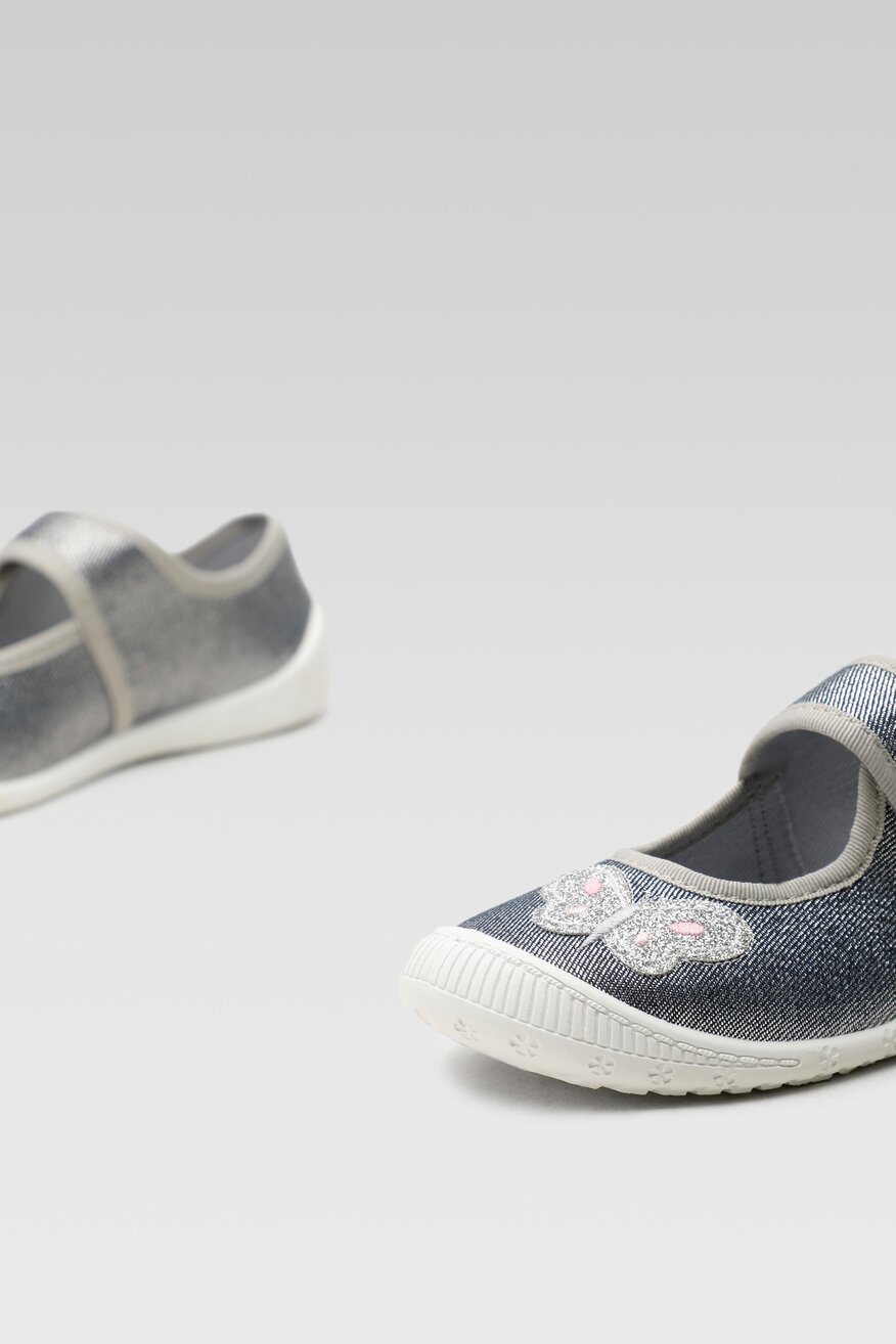 Kapcie MB 4R3/17-28POIR Srebrny