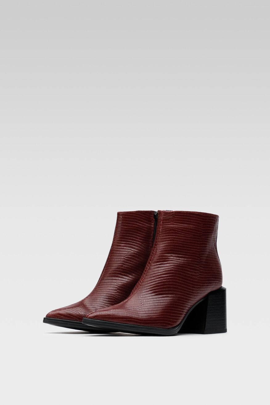 Botki Lasocki V501 Bordowy