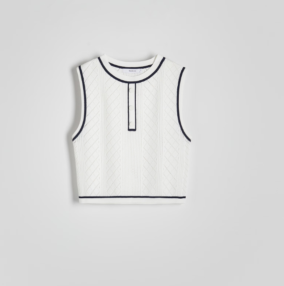 Dzianinowy top z wiskozą