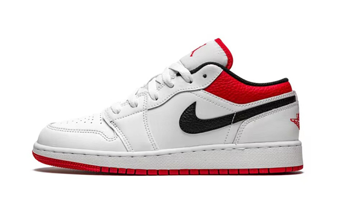 Air Jordan 1 Low White University Red Black
