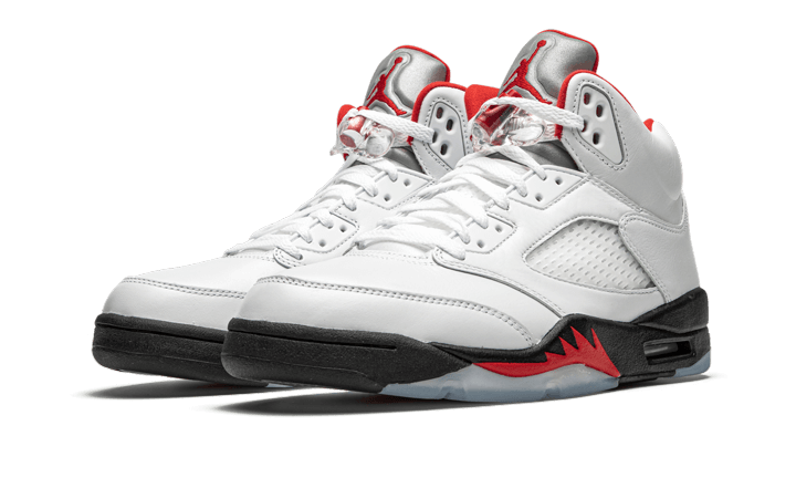 Air Jordan 5 Retro Fire Red Silver Tongue