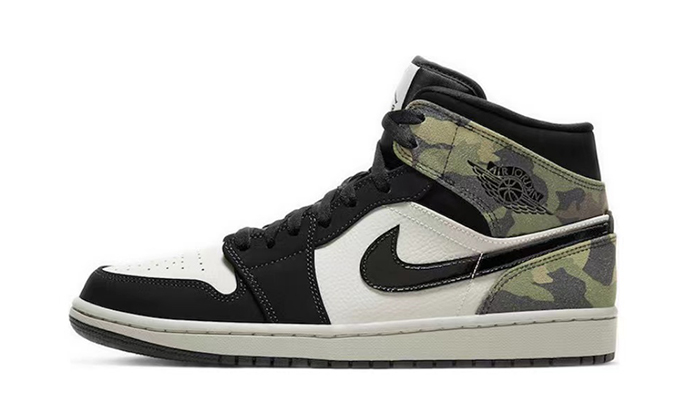 Jordan 1 Mid Camo Green