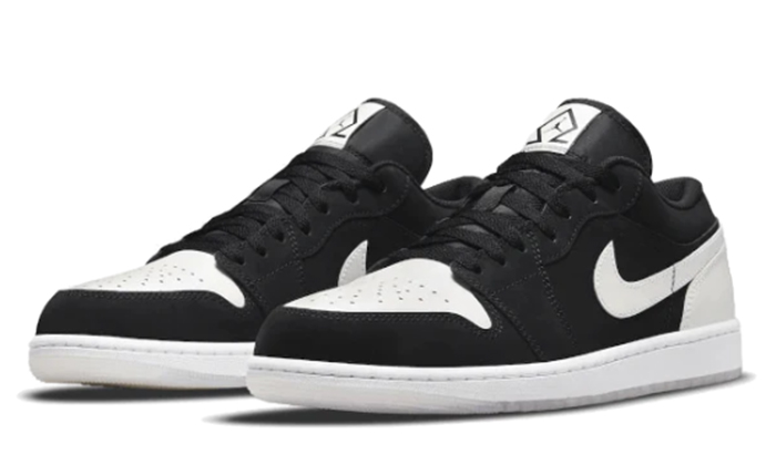 Air Jordan 1 Low Black White Diamond