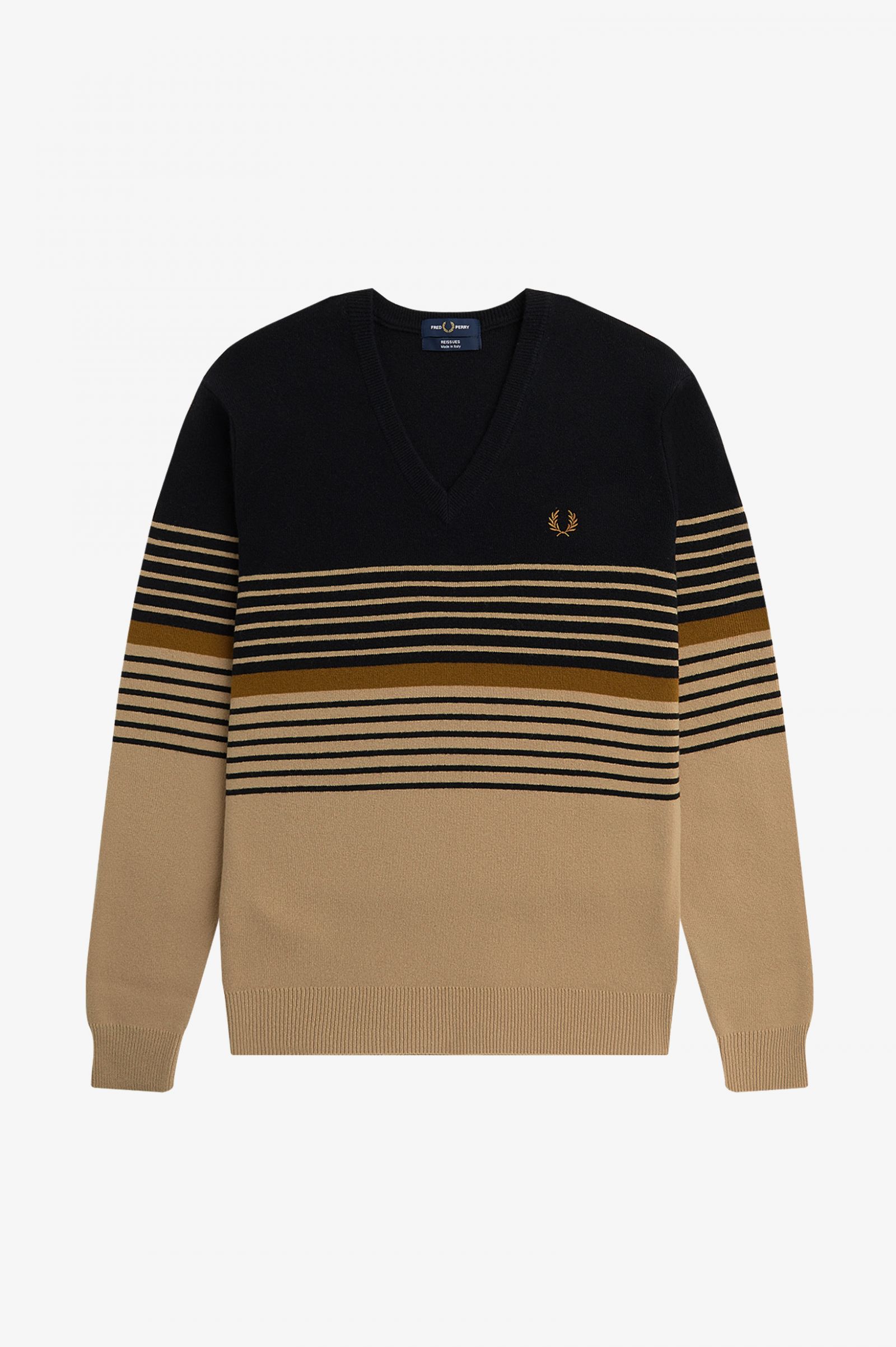 ReissuesLambswool Striped Jumper Desert 7037831
