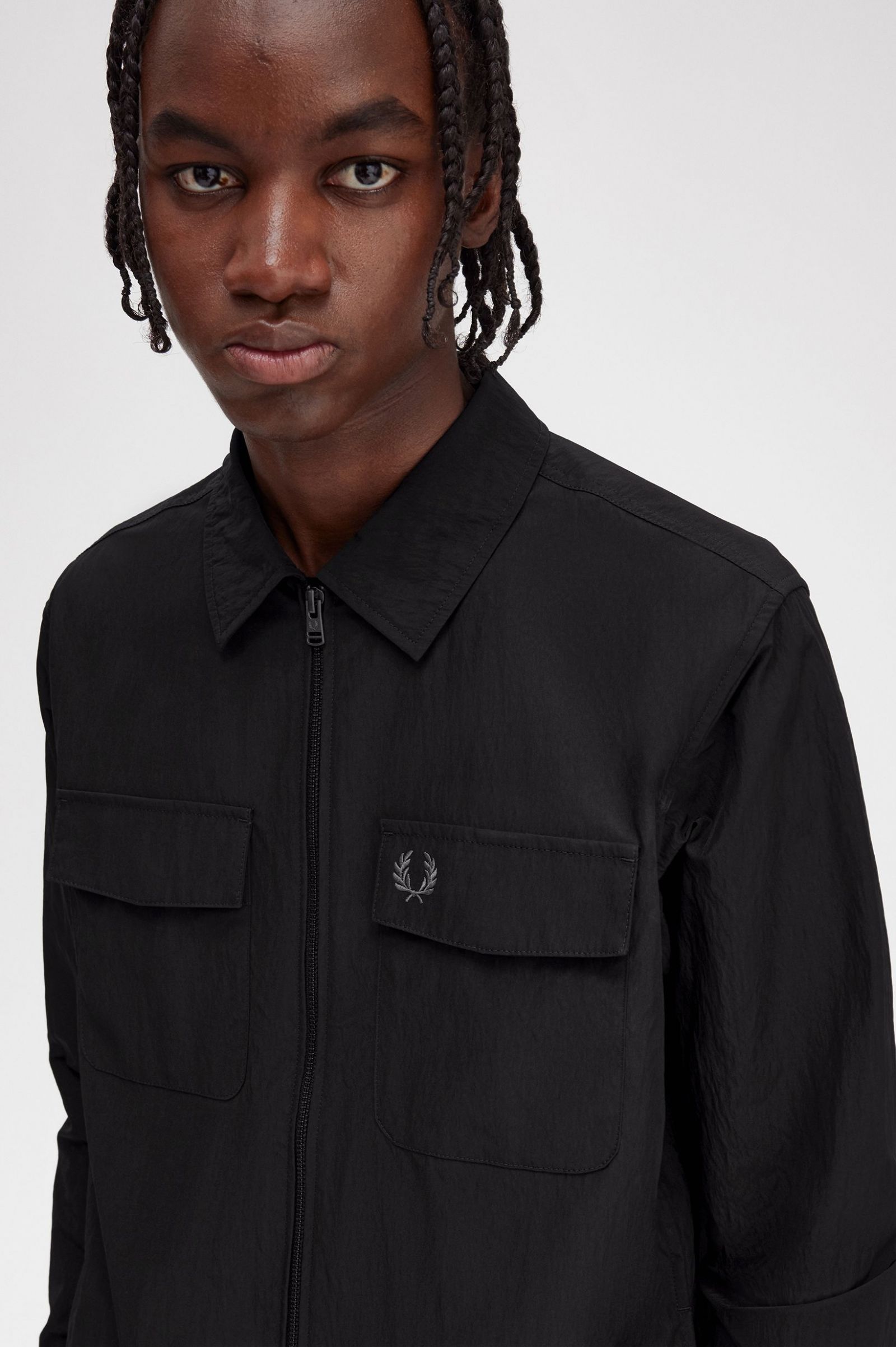 Zip-Through Overshirt Black 7038495