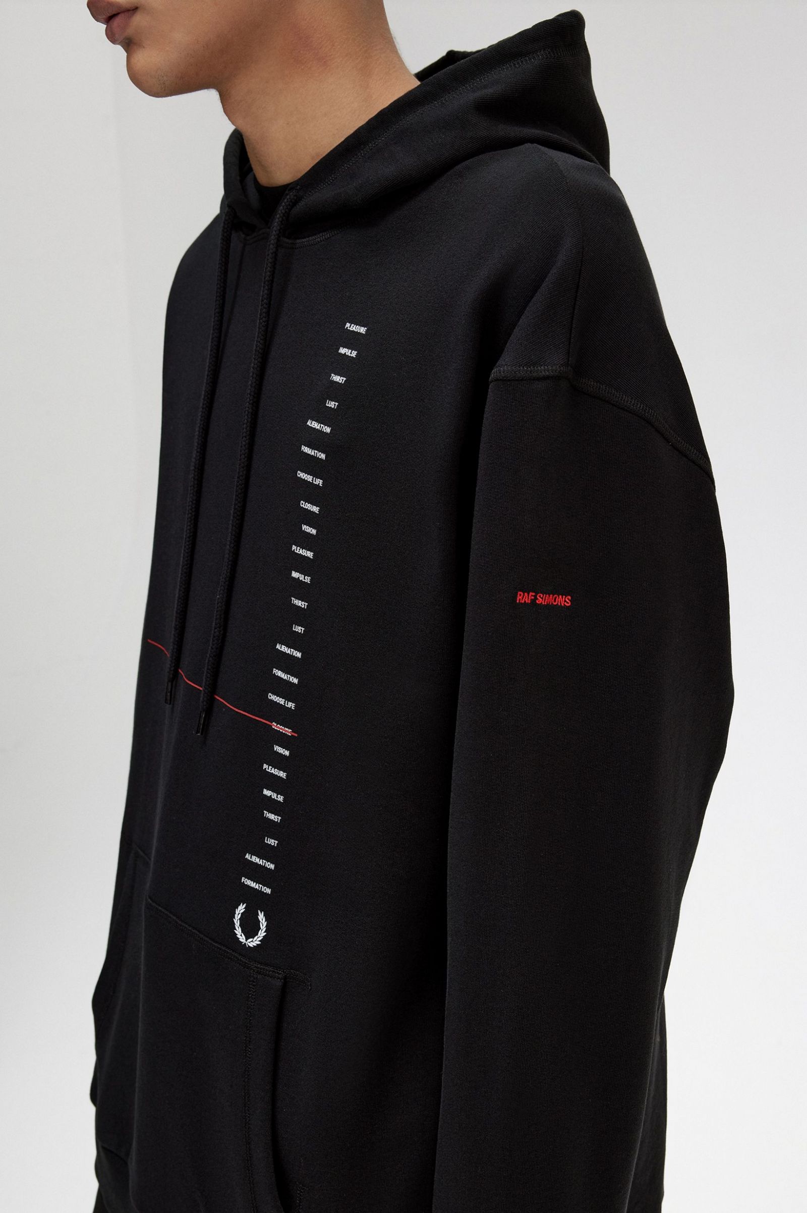 Raf SimonsPrinted Hooded Sweatshirt Black 7038637