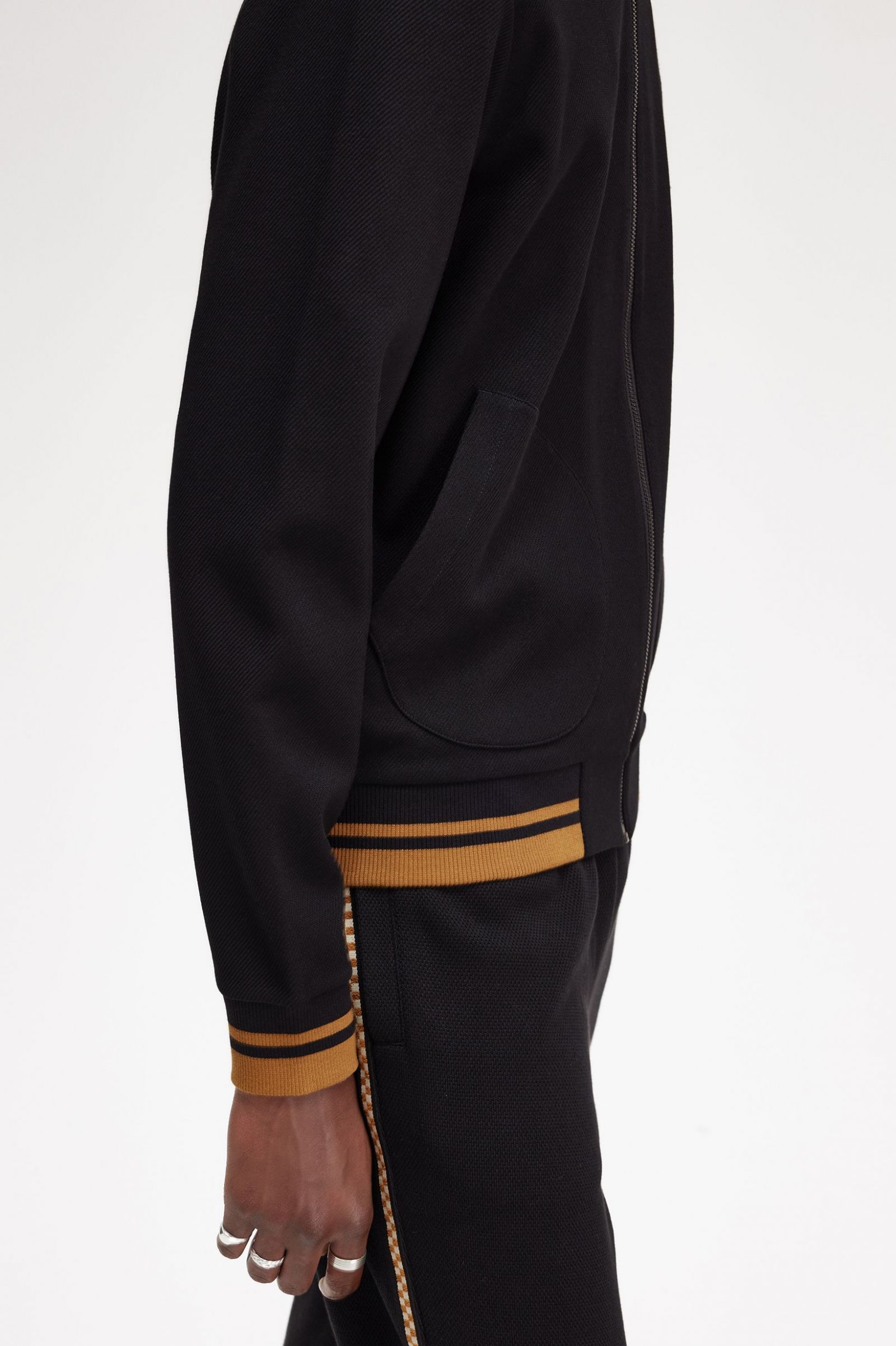 Tipped Detail Track Jacket Black 7039122