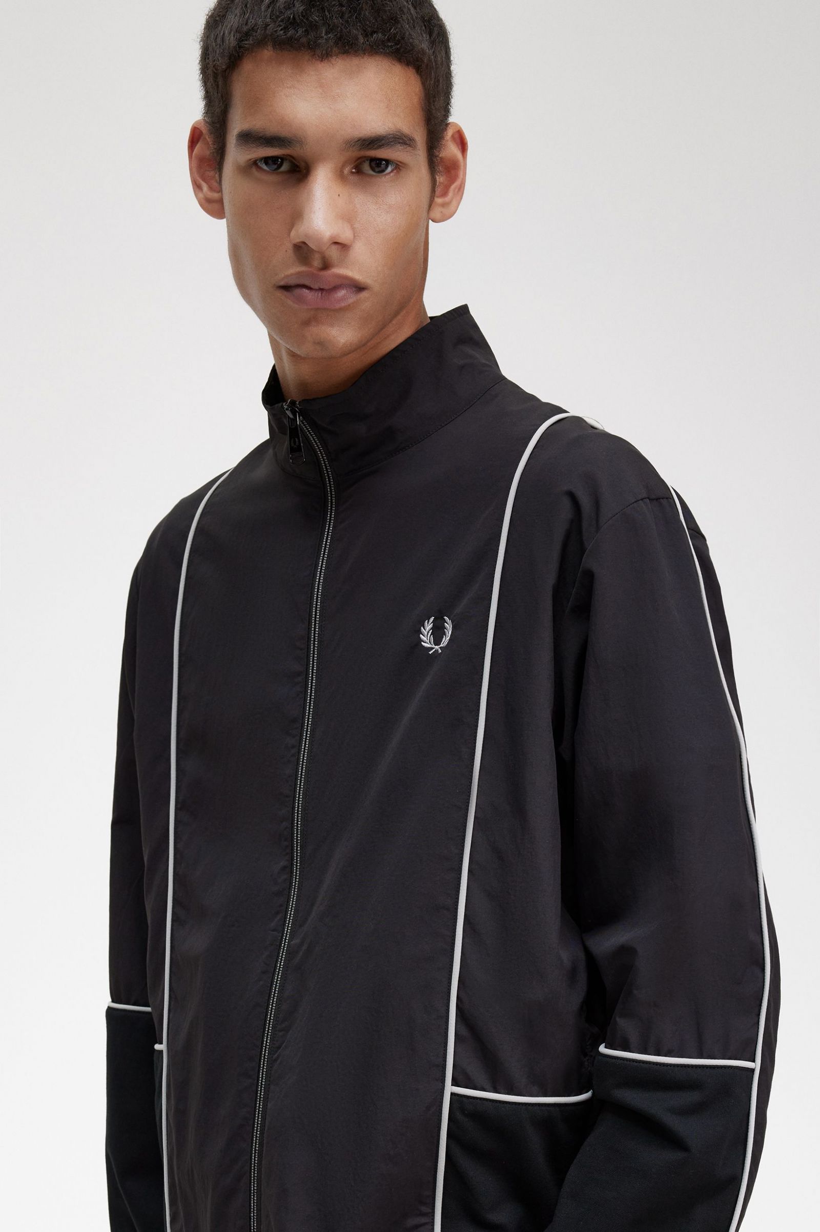 Piped Shell Jacket Black 7038291